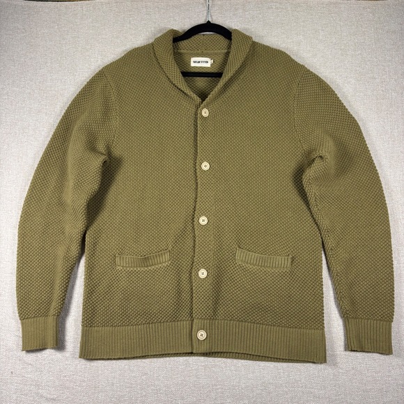 Taylor Stitch Other - Taylor Stitch Crawford Cardigan Sweater 46 XL Olive Green Knit Cotton